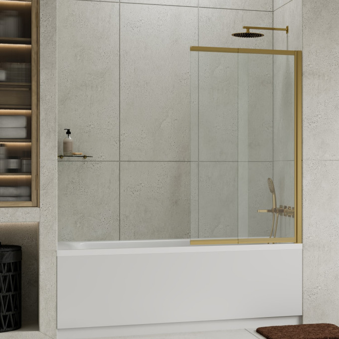 Стеклянная шторка на ванну WASSERKRAFT SCHUNTER 82S02-80